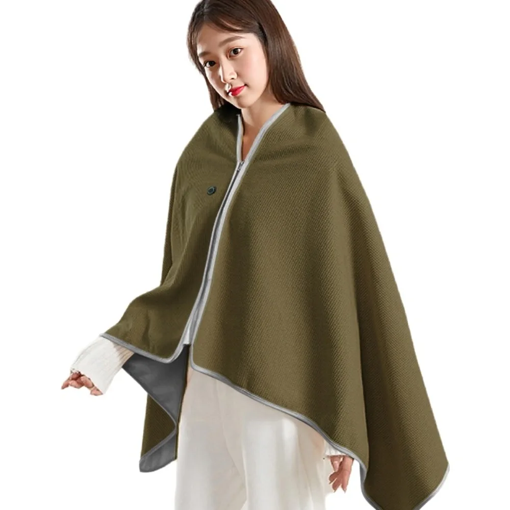 

Wearable Washable Electric Heated Blanket Fast Heating Soft USB Heated Shawl 80*140 cm Windproof Body Warmer Wrap Camping