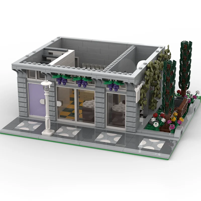 Stadt Street View Modell Moc Gebäude Ziegel Wein Bar Modell Technologie Modulare Blöcke Geschenk Weihnachten Spielzeug DIY Montage Urlaub Set