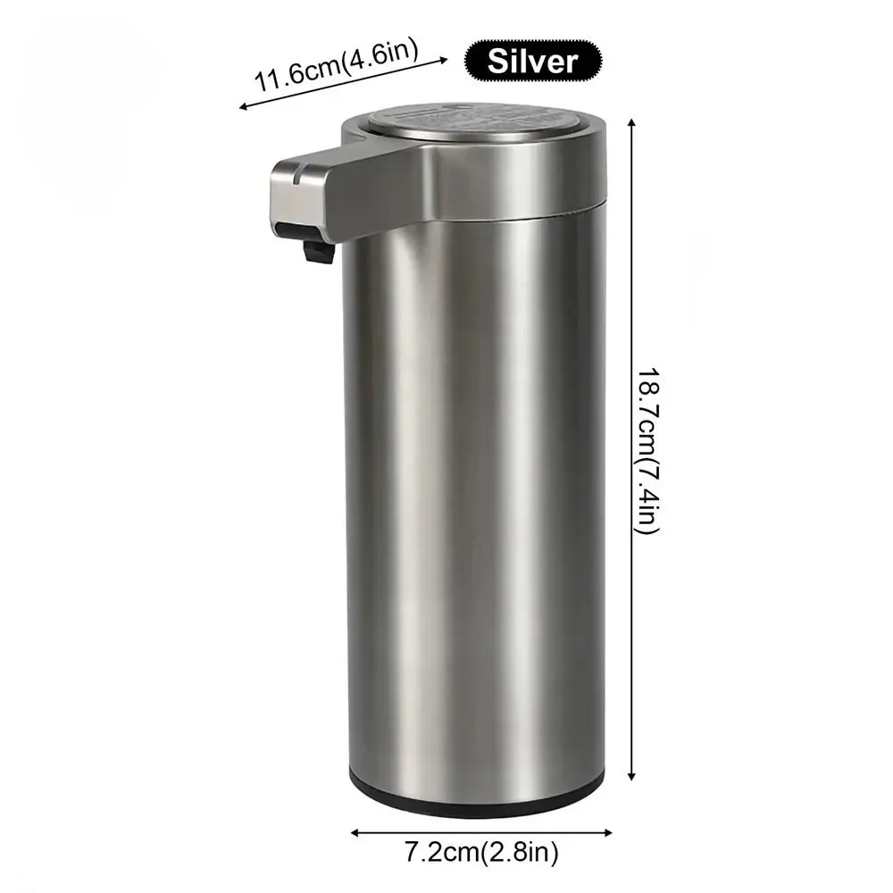 Touchless Automatic Hand Soap Dispenser 304 Stainless Steel Waterproof Electric Dish Soap Bottle Induction Sensor Reusable