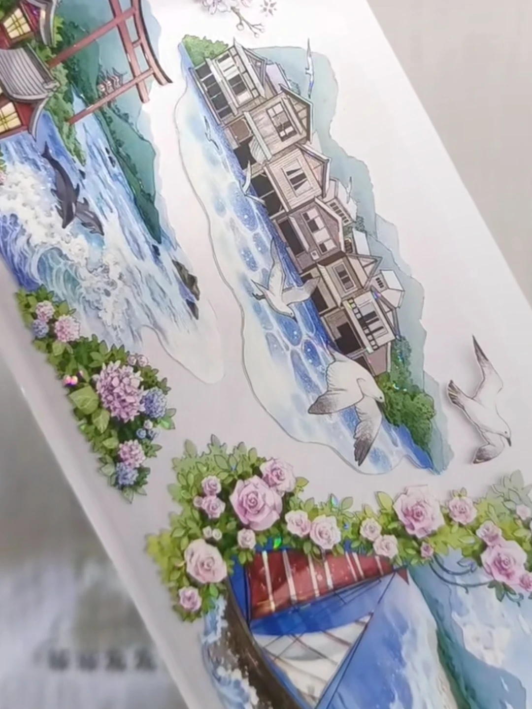 5M Shine Shell Shiny Pet Washi Tape Planner Journal Badge Diy Tło