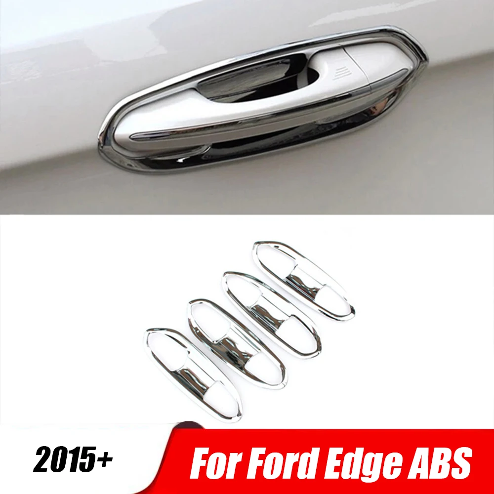 

For Ford Edge 2015 2016 2017 ABS Chrome Car Door protector handle Bowl Panel Cover Trim Car styling accessories 8pcs