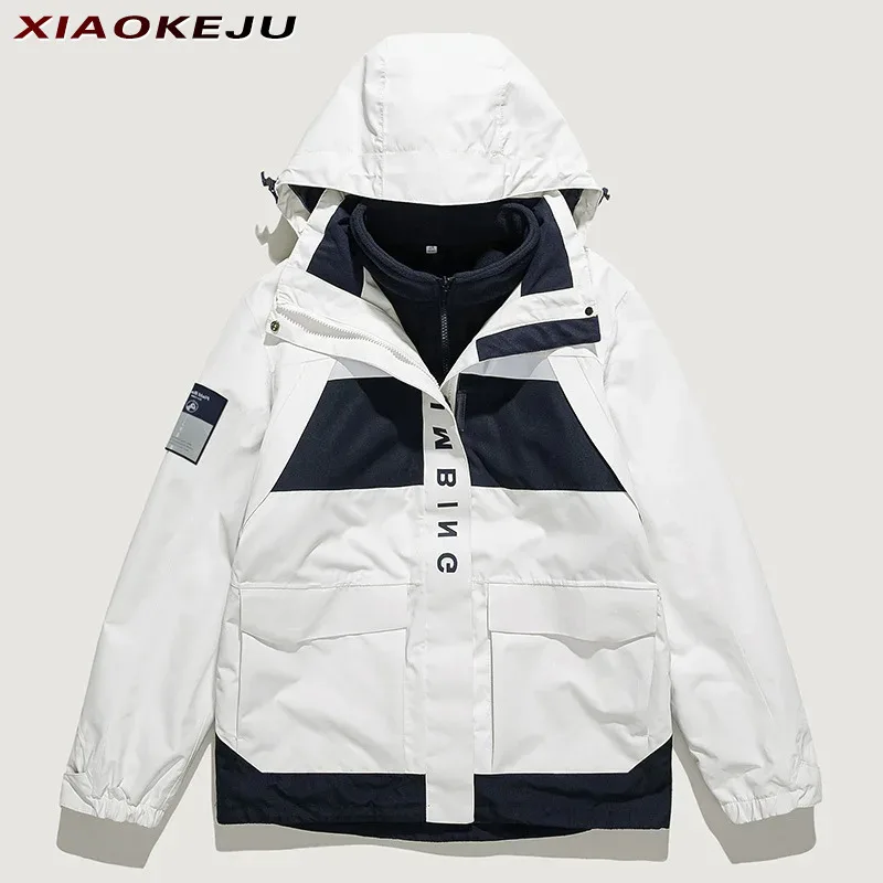 

Man Fashion Jacket Man Bombers Work Jacket Baseball Man Winter Retro Military Windbreaker Techwear Heating