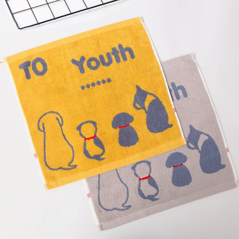 Pure Cotton Square Face Towel Soft Absorbent Child-Friendly Small Baby Handkerchief Lint-Free Home Use