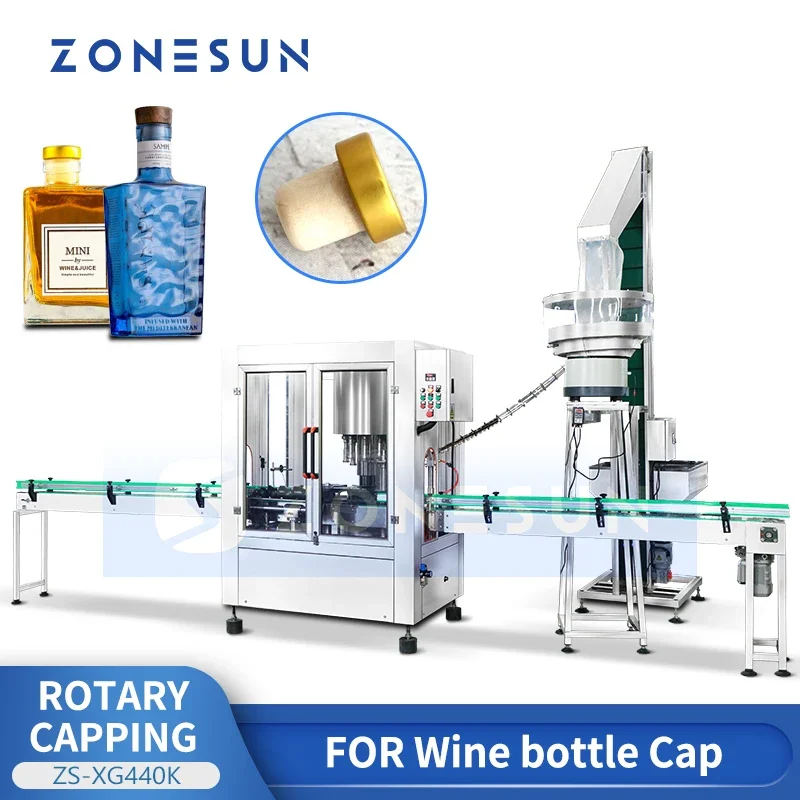 Zonesun Automatic Wine Stopper Cork Pressing Machine Electric Bottle Corking Equipment ZS-XG440K