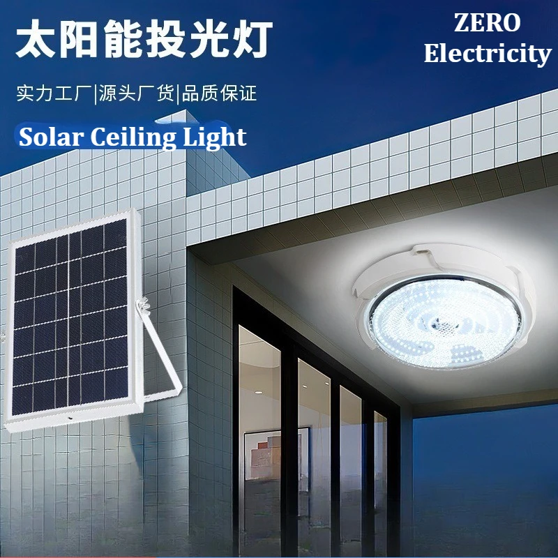 

Solar Ceiling Light ZERO Electricity, Indoor Outdoor LED Lamp for Garden Corridor Living Room Bedroom Balcony Porch