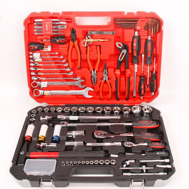 Multifunctional 127pcs socket wrench hardware repair tool kit auto repair combination tool set