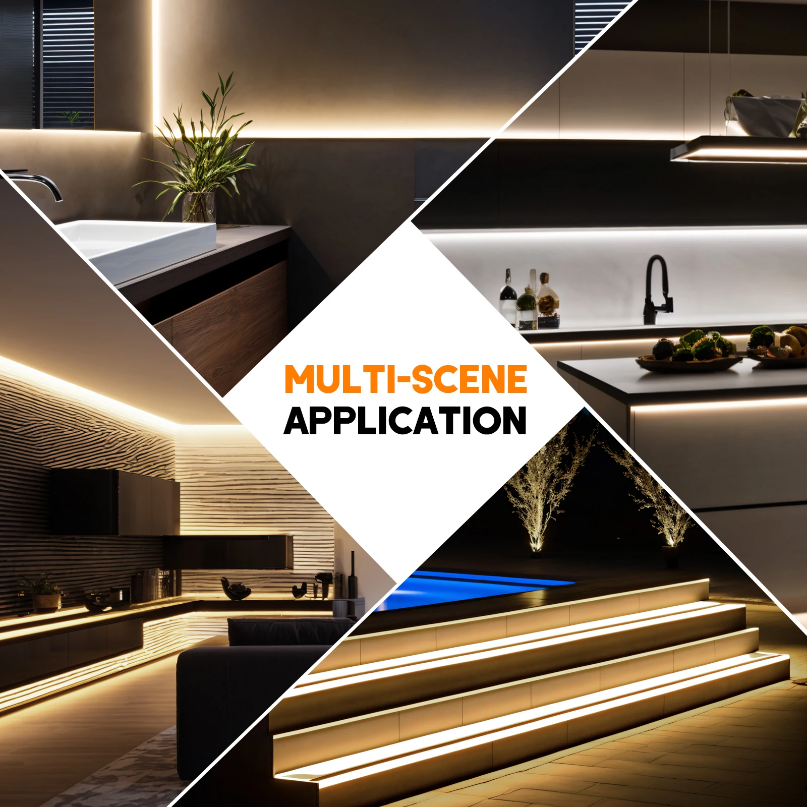 IP68 à prova d'água DC5V COB LED Strip Light 320LEDs/M Fita flexível com USB/Dimmer/Switch Outdoor Garden Kitchen Cabinet Backlight