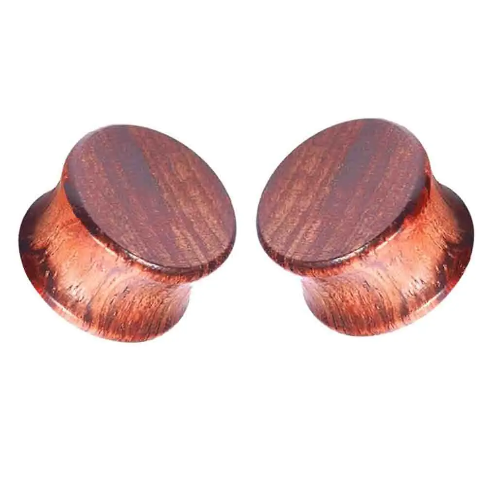 1 Paar Ohrmessgeräte Holz Acryl Ohrtunnel Plugs Piercing Schmuck Ohrpiercing Bahren Expander Plugs und Tunnel 8–20 mm – Detail 7