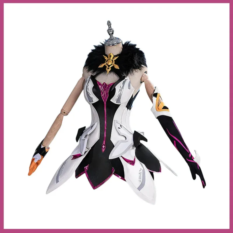 

Игра Honkai Impact 3 Herrscher of The Void, костюм для косплея, платье, униформа с меховым воротником, парик, обувь, женский сексуальный карнавальный рождественский костюм