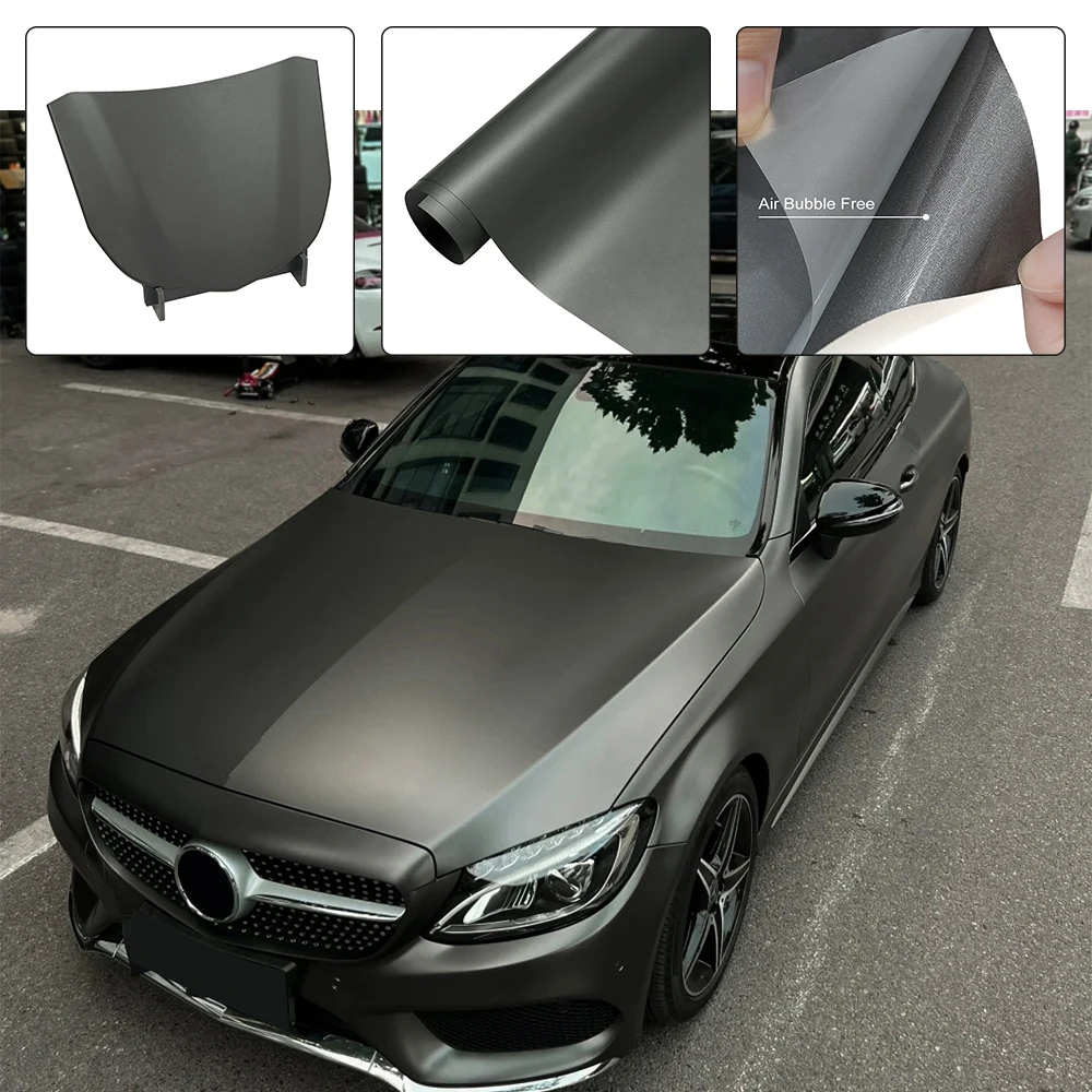 

Diamond Metal Grey Car Vinyl Wrap Film Color Change Wrapping for Cars Motorcycle Waterproof Body Sticker Cover Accessories