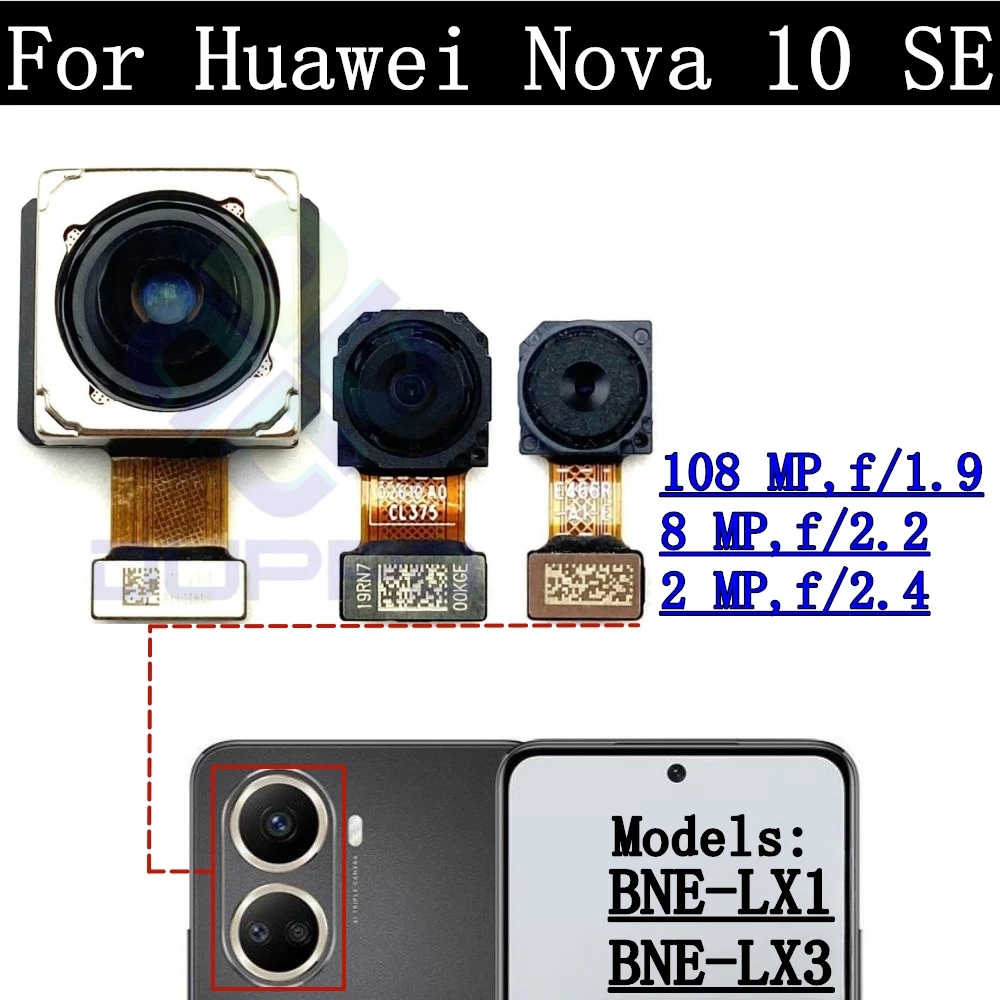 Rear Camera Lens For Huawei Nova 10 SE 10se Backside Big Main Rear View Back Camera Module Flex Cable Mobile Replacement