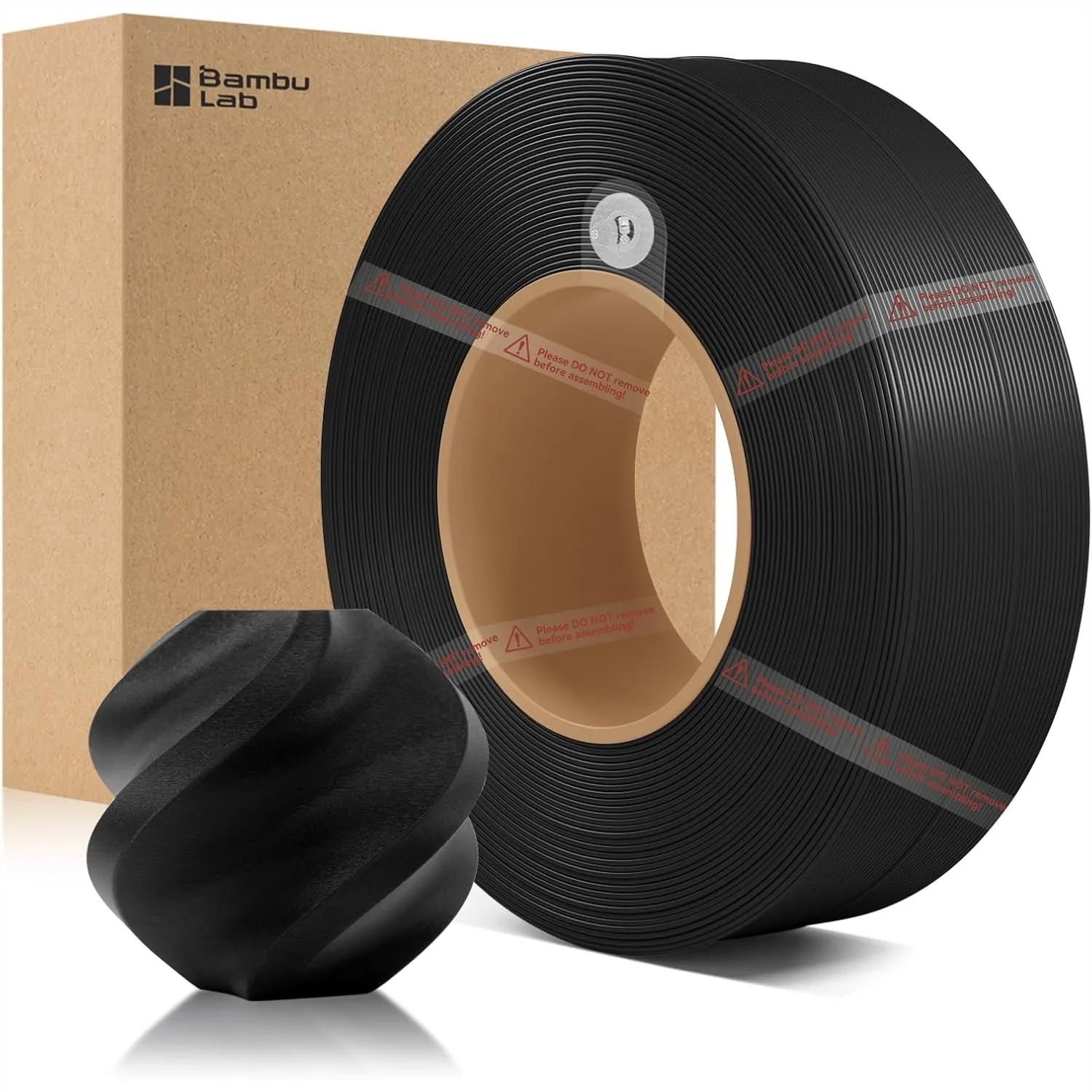 

PLA Matte 3D Printer Filament 1.75mm, Charcoal Black 1kg Spool, Easy to Print with RFID for AMS