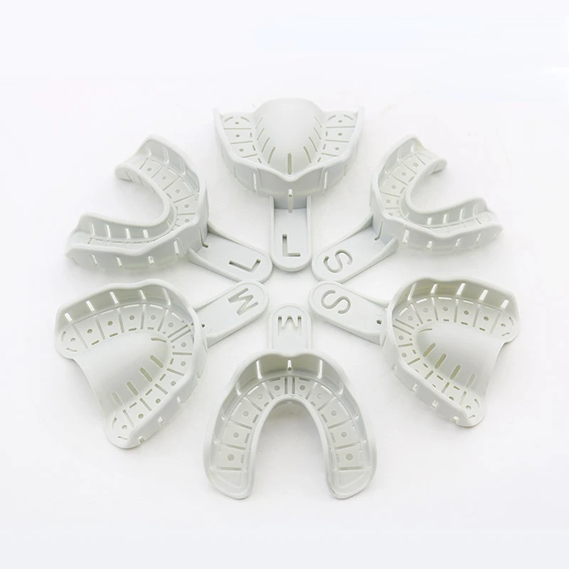 Dental Impression Plastic Trays Without Mesh Tray Dental Care Teeth Holder Dental Materials Supply for Oral Tools