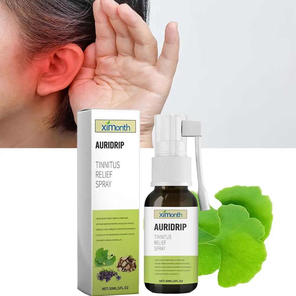 30ml Tinnitus Relief Spray Relieve Tinnitus Discomfort In The Ear Clean Earwax Ear Drops Anti Tinnitus Earwax Removal Spray