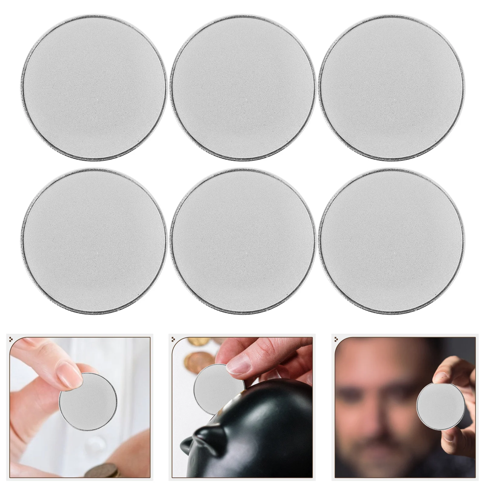 

6 Pcs Blank Coin for Jewelry DIY Commemorative Coins Blanks Challenge Engraving