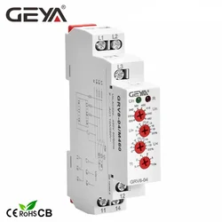 GEYA GRV8-04 Three Phase Voltage Control Relay Phase Sequence Phase Failure Over Voltage Undervoltage Protection