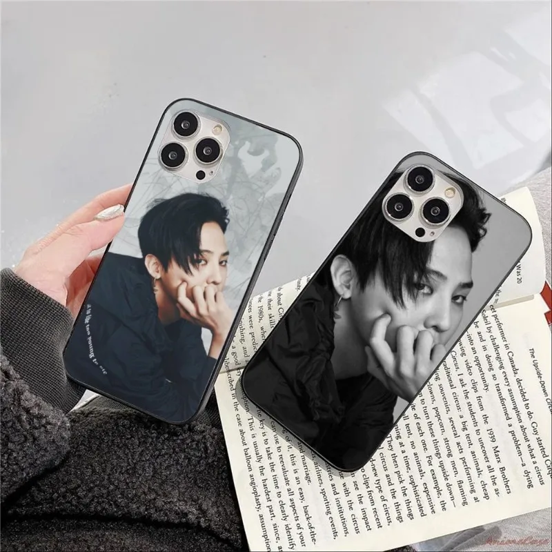 KPOP G-DRAGON Smart Phone Case for iPhone 14 13 12 11 XS X 8 7 6 Plus Mini Pro Max SE 2022 Black Soft Phone Cover Funda