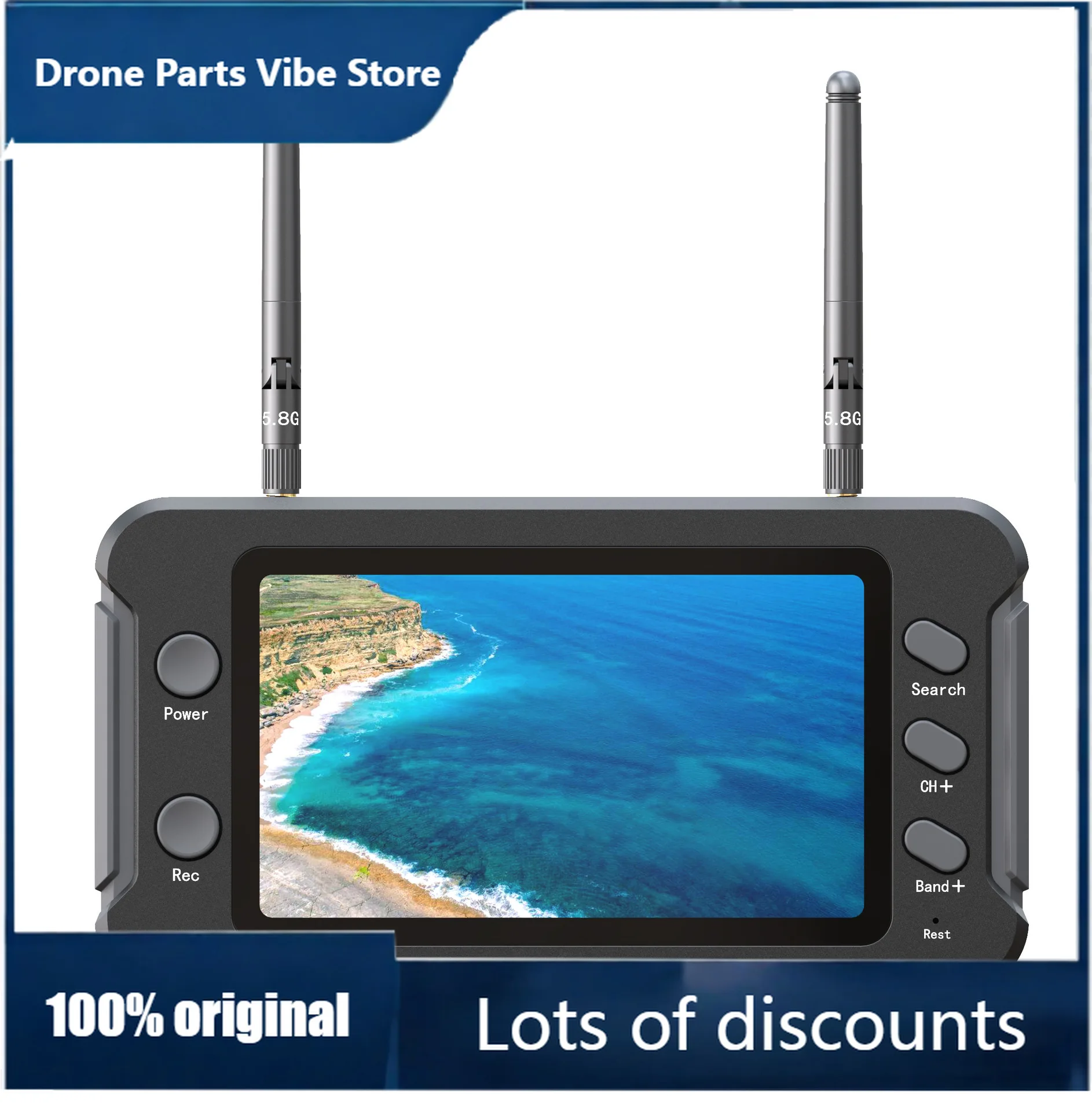 

Fy5.8G FPV Monitor With DVR 40CH 4.3 Inch LCD Display 16:9 NTSC/PAL Auto Search Video Record For RC FPV Drone Quadcopter