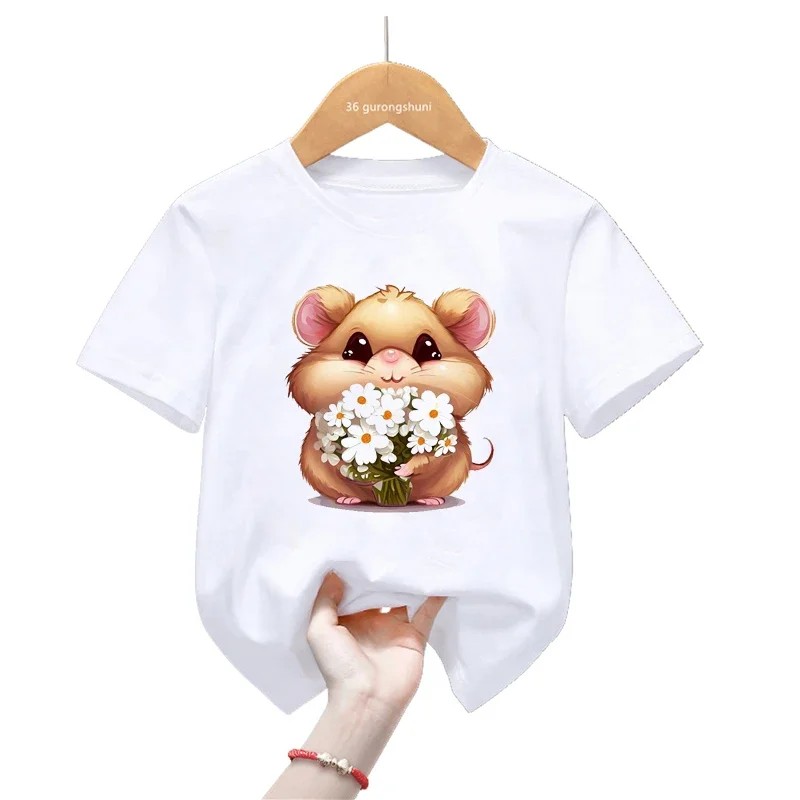 

Funny Mouse Love Balloons Print T Shirt Girls/Boys Funny Kids Clothes Tshirt Harajuku Shirt Summer Tops Tee Shirt