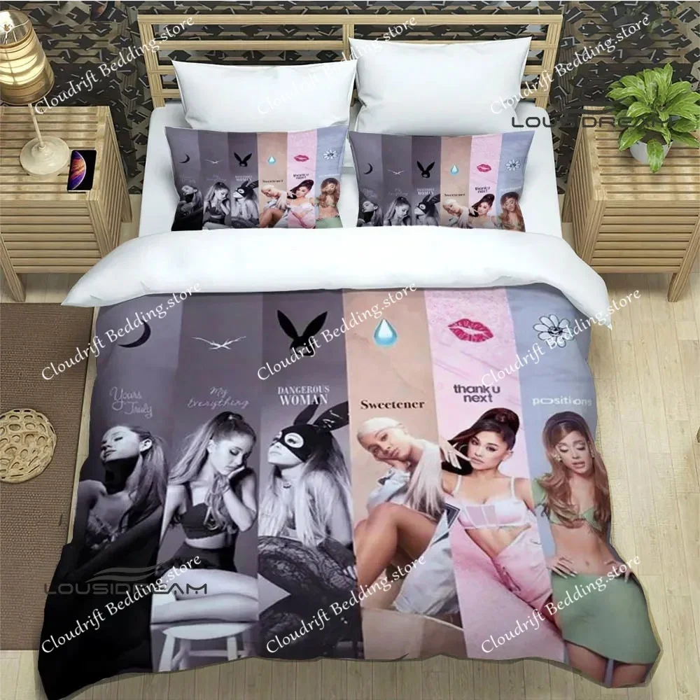 Singer Ariana grande Bedding Sets exquisite bed supplies set duvet cover bed comforter set  bedding set luxury birthday gift026