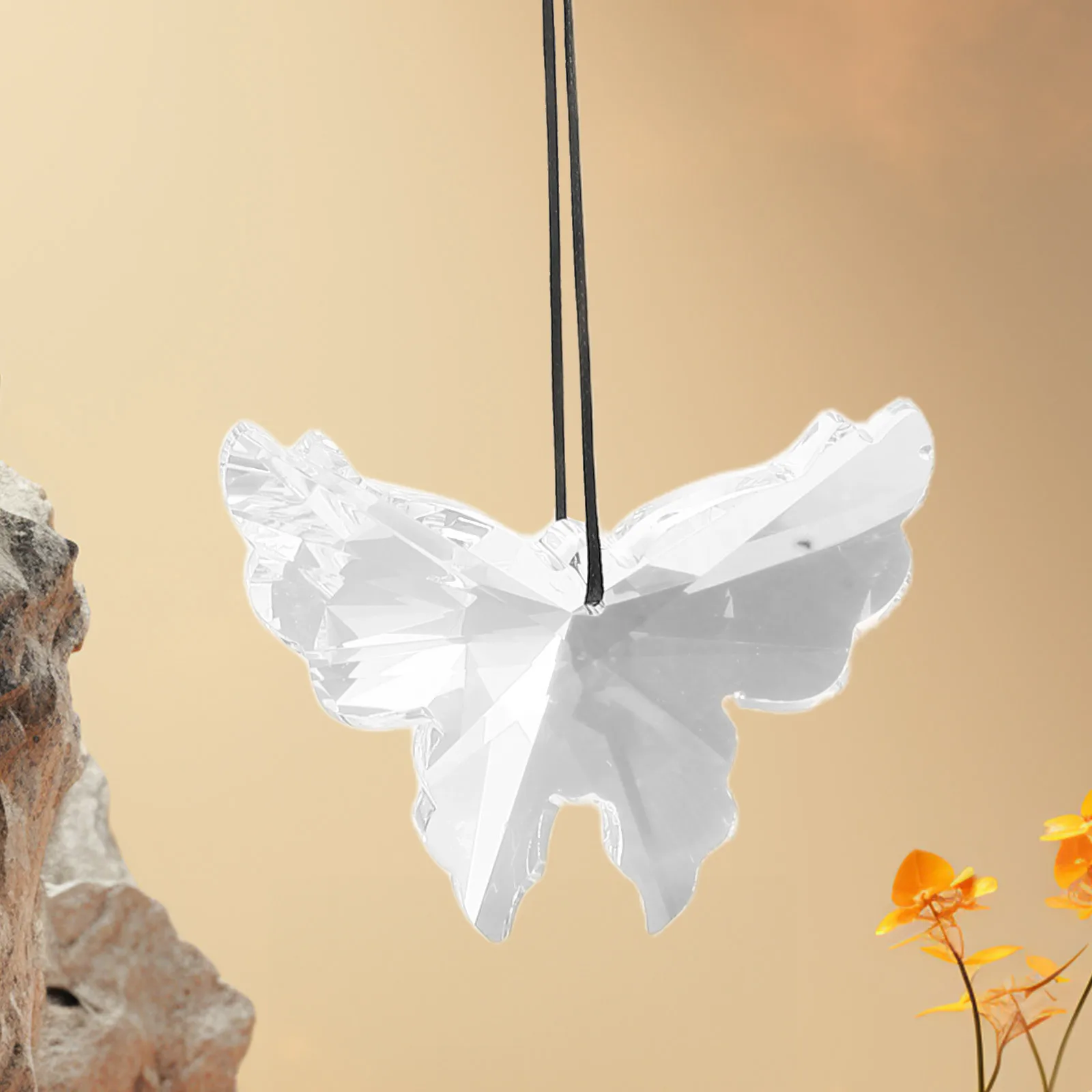 화려한 크리스탈 나비 썬캐쳐 걸이 장식 창문 정원 파티오 펜던트 야외 걸이 유리 나비 장식품