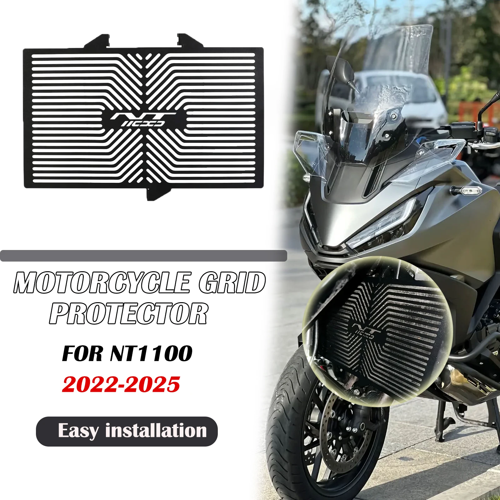 

Motorbike Radiator Protective Cover Grill Guard Grille Water Tank Protector For Honda NT1100 NT 1100 2022- 2025