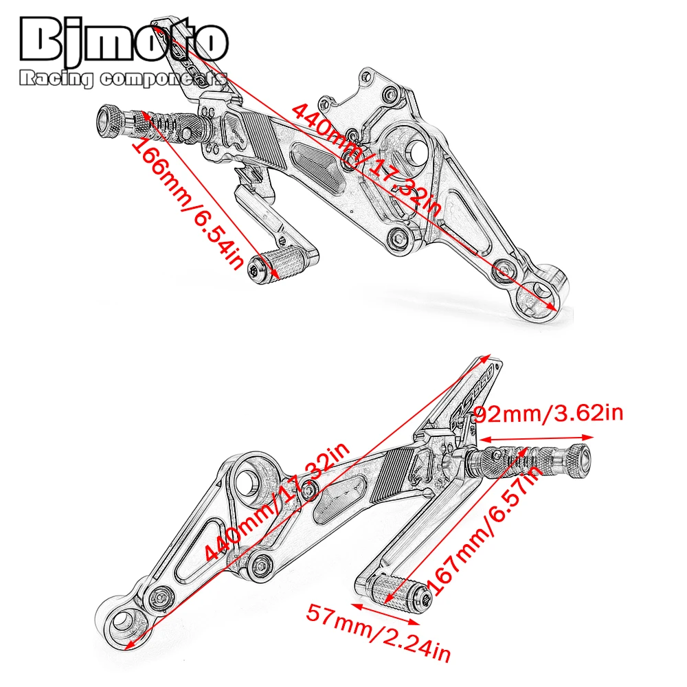 Repose-pieds arrière réglable pour moto Aprilia, RS 660, RS660, Tuono 660, 2021, 2022, 2023