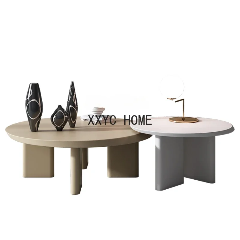 

Qiji Aesthetic Style Designer New Combination round Tea Table Nordic Modern Furniture