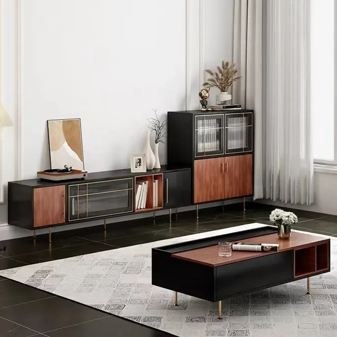 Dining Room Furniture Reclaimed Recycled Storage Wooden Buffet Sideboard Open and Move Door Cabinet Sideboard