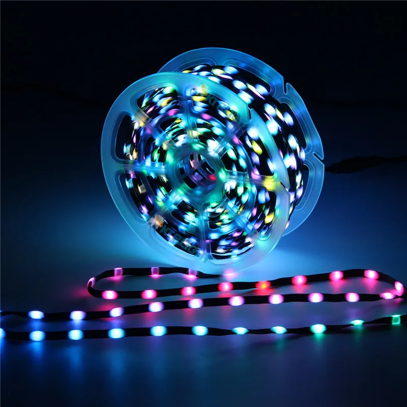 DC5V/12V 1000 Pixels WS2811 LED Seed Pixel String Light RGB IC Addressable Full Color IP68 3Pin Wire 1.5cm-10cm Pitch