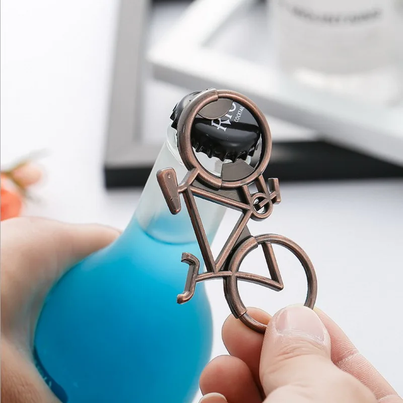 1PCS X Vintage Copper Bicycle Bottle Opener in Gift Box Best Wedding Souvenir Bike Wine Beer Openers Welcome Drop Shipping