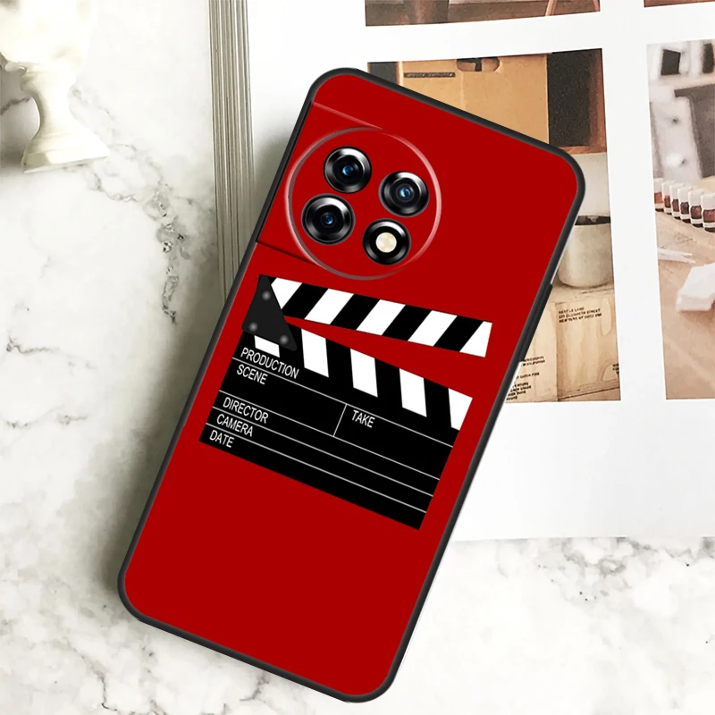 Film Clapperboard Case For OnePlus 12R 12 11 9 10 Pro 10R 9R 8T 10T Nord CE 2 3 Lite 2T N10 N20 N30 CE4 Cover