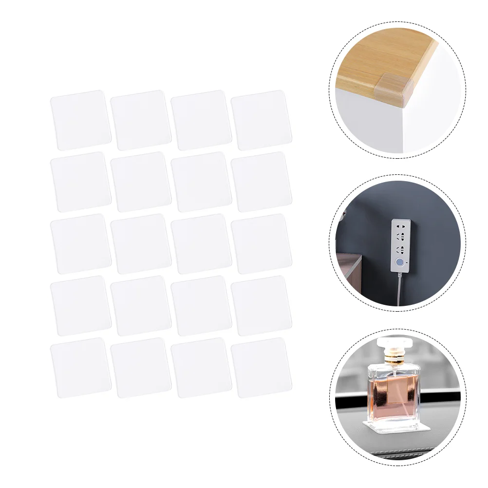20 Pcs Double-Sided Transparent Tape Fixing Sticker Adhesive No-trace Waterproof Sticky Tapes