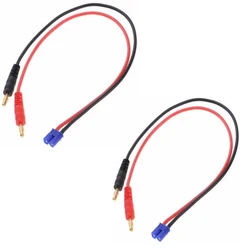 Kabel RC złącze męskie 2 szt. EC2 do 4mm złota wtyczka bananowa ładowania ołowiu z 18awg 11.8