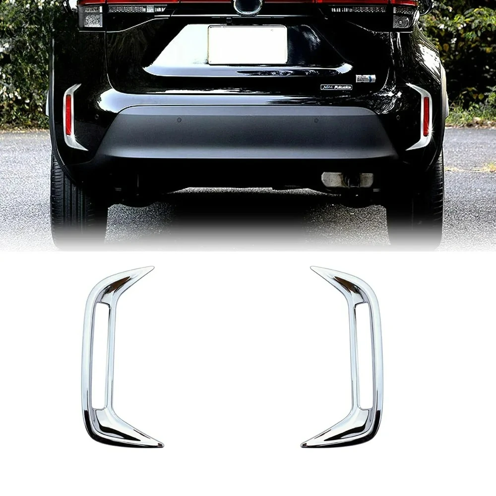 

For Toyota YARIS Cross 2020 2021 Car Chrome Rear Reflector Fog Light Lamp Cover Trim Bezel Frame Car Styling