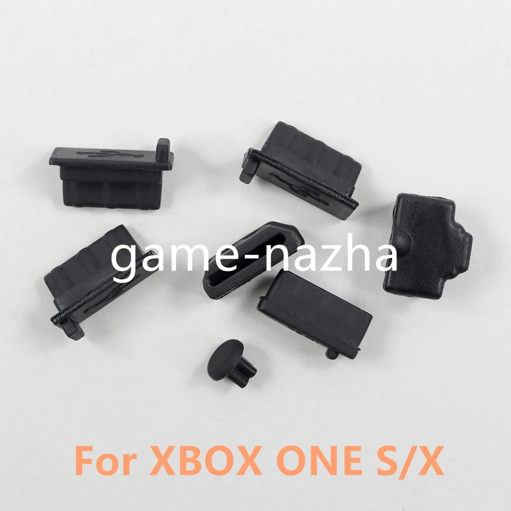 

50sets USB Black Dust Plug For Xbox One S/X Console Silicone Dust Proof Cover Stopper Dustproof Kits For Xbox One S Console