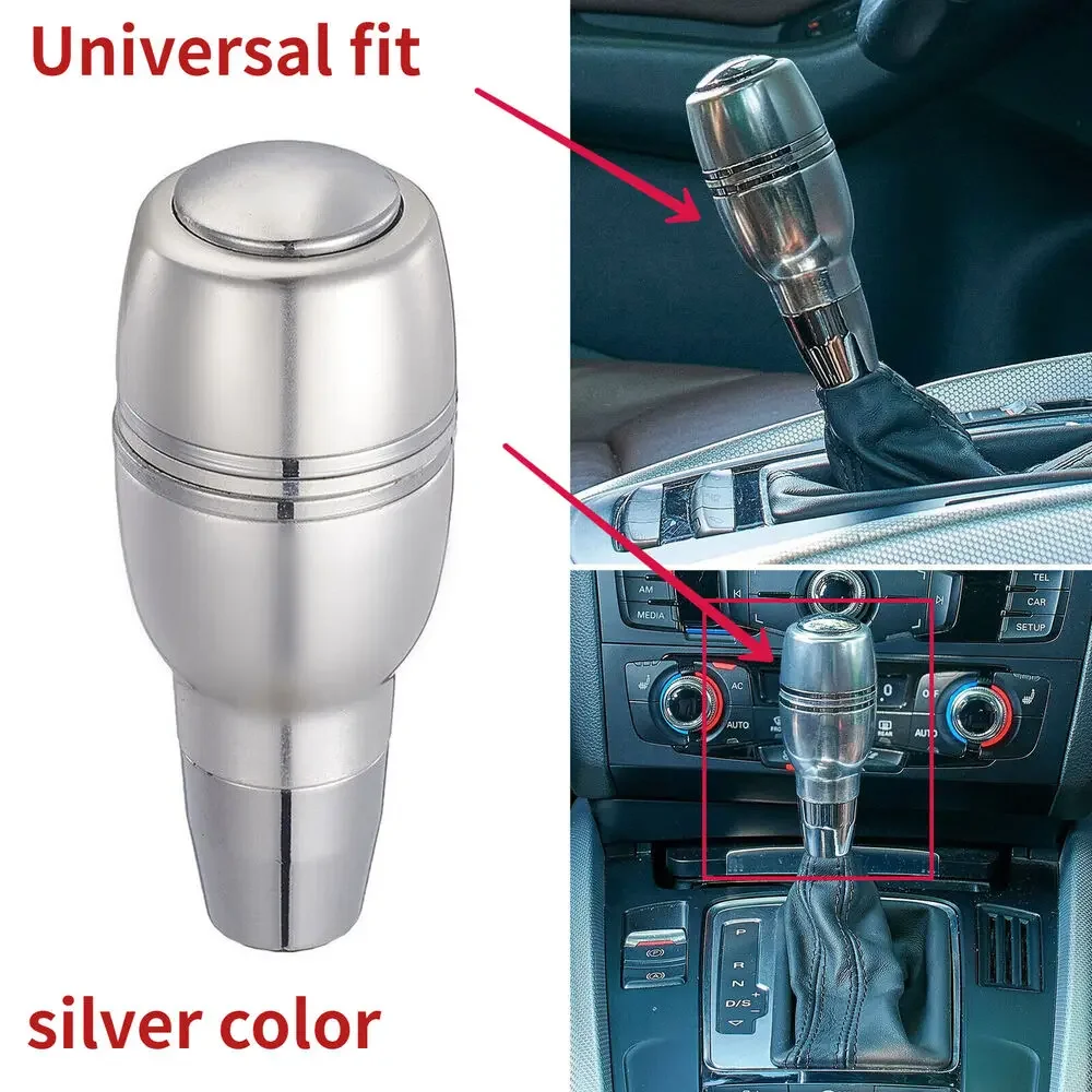 

Universal Automobiles Accessories Silver Aluminum Automatic Auto Car Interior Gear Stick Shift Knob Shifter Lever Parts