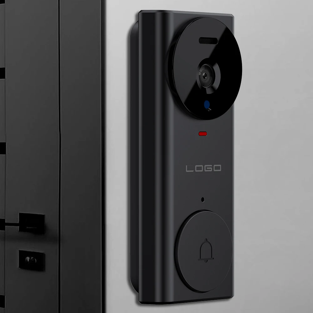 2.4G واي فاي جرس باب فيديو لاسلكي 110 °   جرس باب إنتركوم ذكي للرؤية الليلية بزاوية واسعة لمستودع المكاتب المنزلية