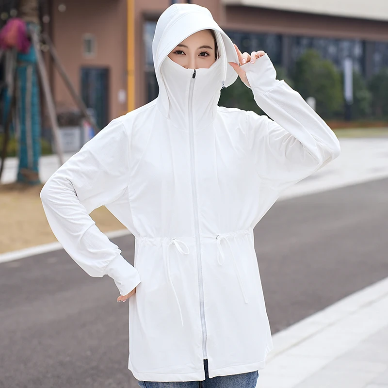 Ice Silk Sunscreen Clothing Women's 2023 New Summer Thin Section UV-Resistant Breathable Sunscreen Clothing Long-Sleeved Jacket