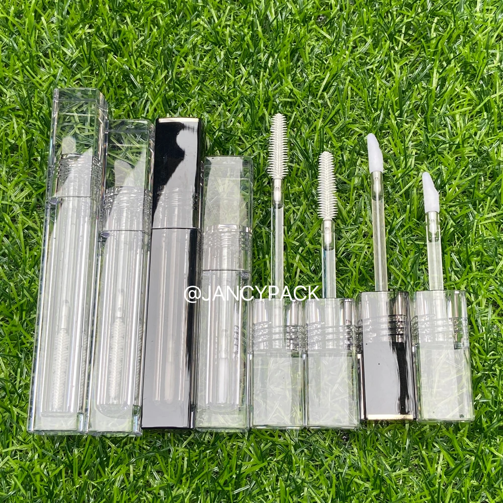 3ML 4ML Square Clear Empty Lip Gloss Tube DIY Plastic Elegant Liquid Lipstick Container Mascara Tubes Elegant Liquid Lipstick