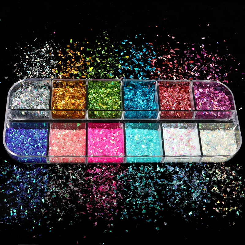 Resin Sequins Iridescent Glitter Irregular Flakes Filler For Epoxy Resin Filling Accessories Glitter Crafts DIY Silicone Mold