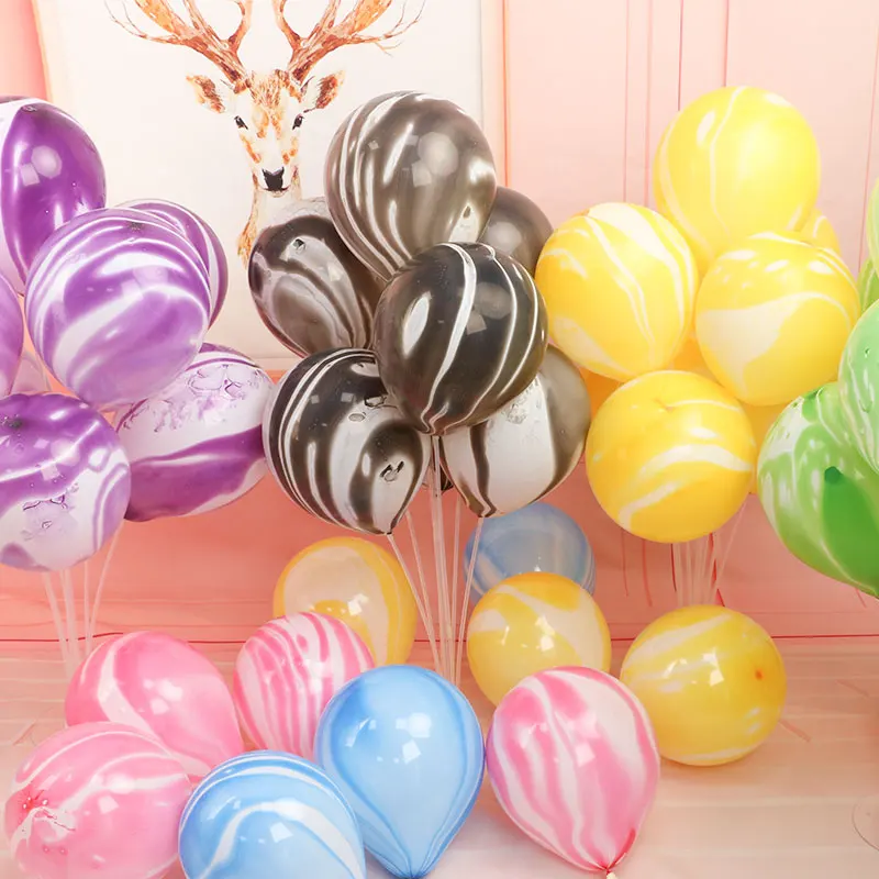 10/20/30/50/100 stücke 10 zoll Achat Marmor Latex Ballons Bunte Hochzeit Feier Dekoration Ballon Baby dusche Geburtstag Party – Detail 4