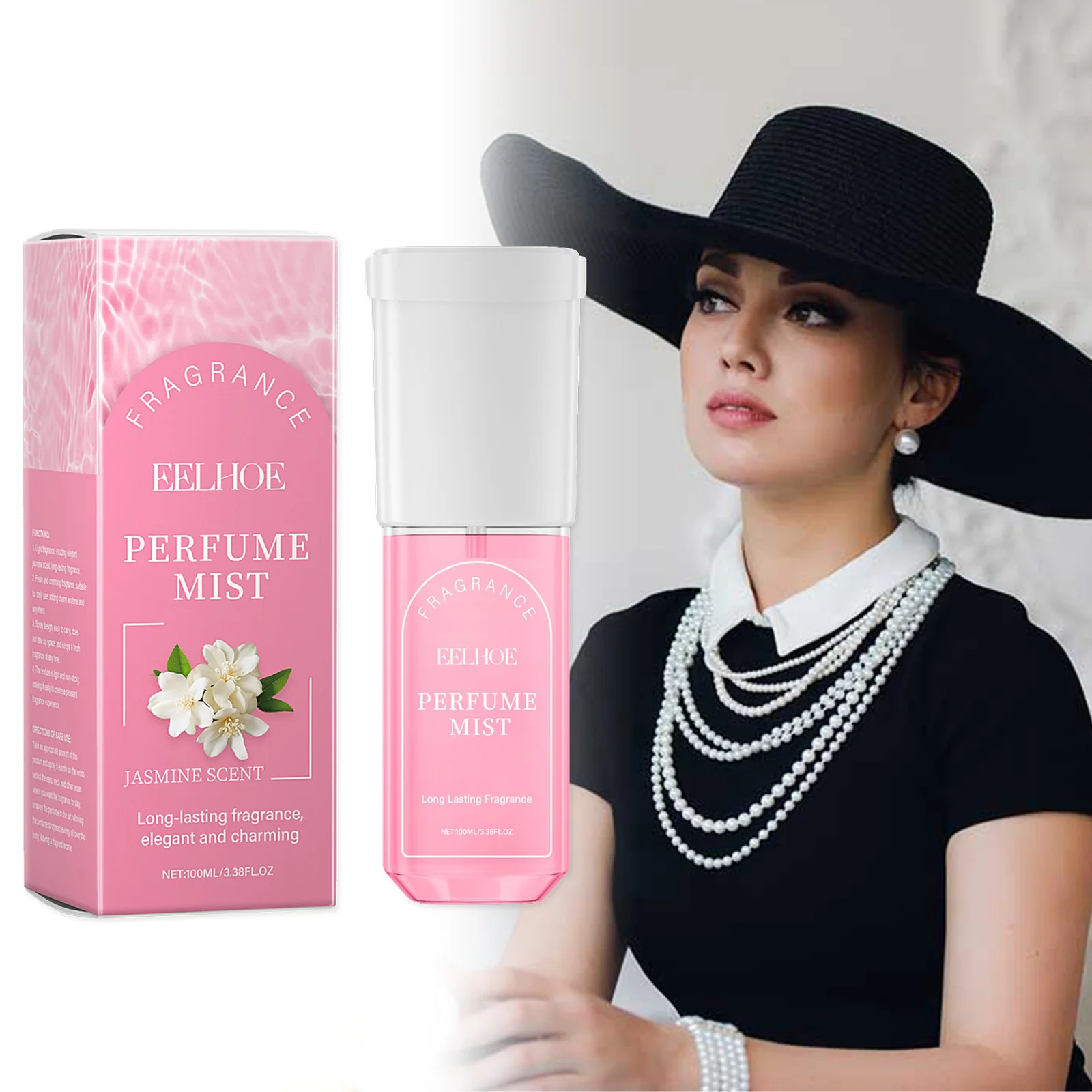 

Brazilian Jasmine Body Perfume Spray for Women Long Lasting Soft Fragrance Natural Fresh Non Greasy Elegant Fragrances 3.4 Fl.Oz