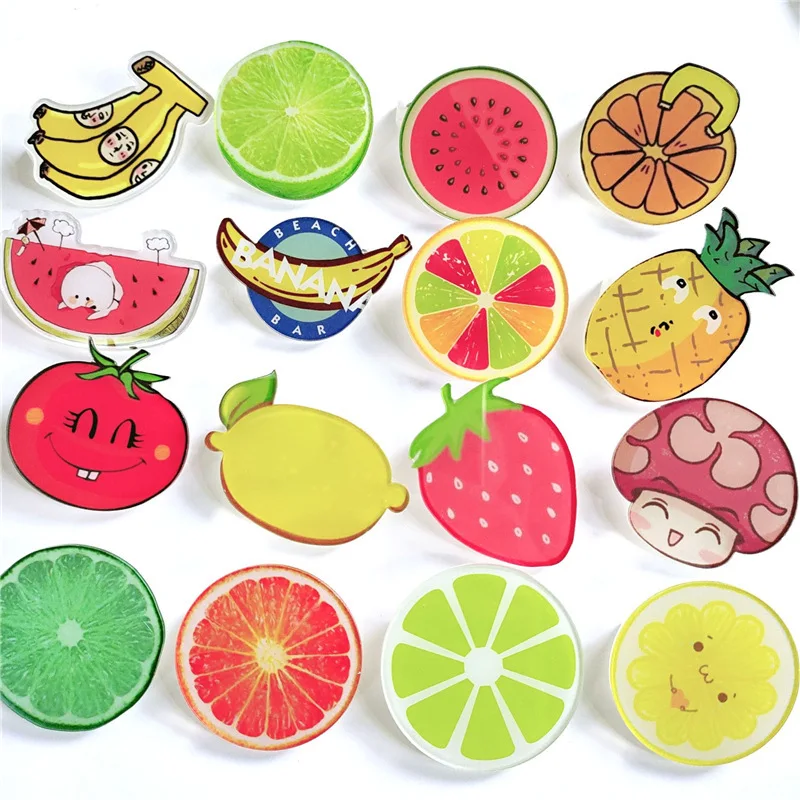 100Pcs/Lot Fruit Series Acrylic Cute Planar Resin For Diy Phone Hair Accessories