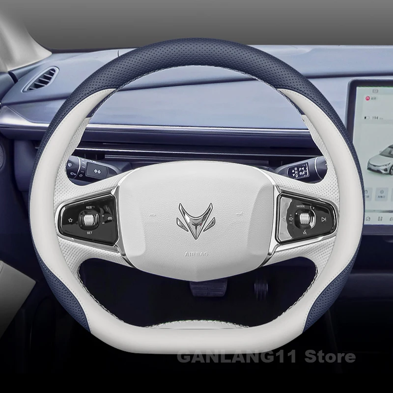 Leather Car Steering Wheel Cover For Arcfox Alpha T S 2023-2025 Covers For Covers Auto interior Arcfox Alpha S Accessories 2025