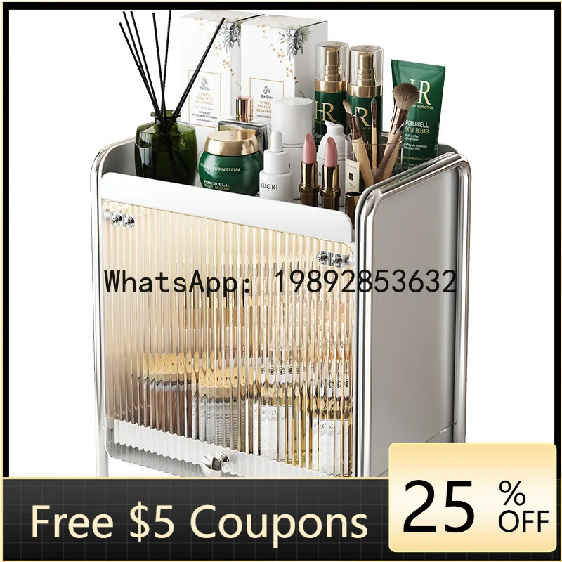 

Z7 Cosmetics Storage Box Dormitory Desktop Dust-proof Household Light Luxury Dresser Skin Care Product Shelf