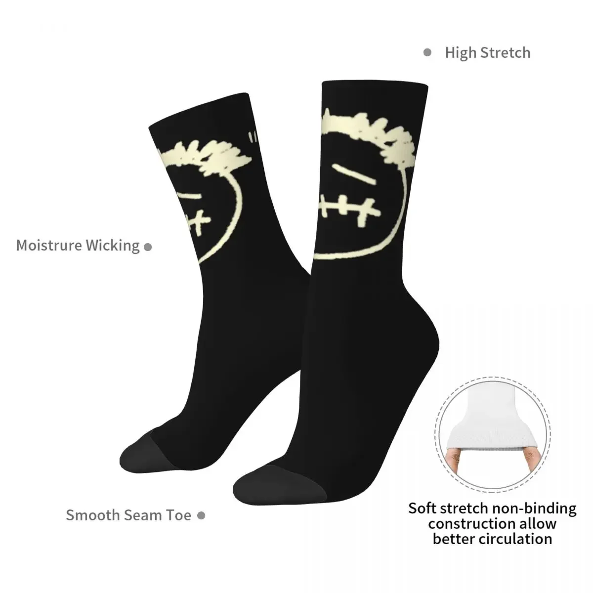 Cactus Jack Logo Socks Harajuku High Quality Stockings All Season Long Socks Accessories for Man's Woman's Christmas Gifts