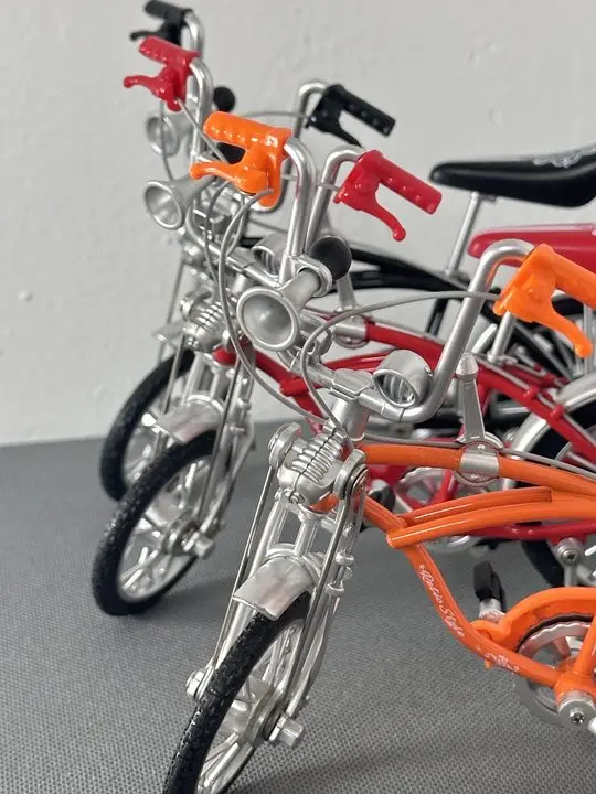 1:10 New Model Alloy Bicycle Diecast Orange Black Red Fashion Metal Bike Simulation Mountain Bikes Collection Gifts Toys Boys