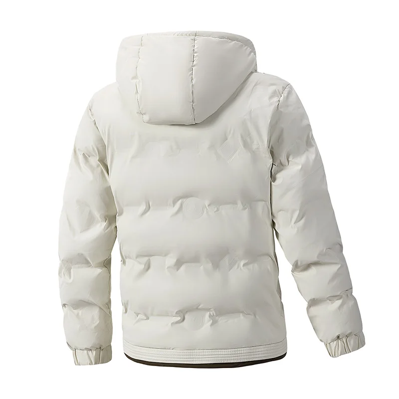 New Comfortable Hooded Fashion Solid Men Parka Winter Thicken Keep Warm Windproof Jacket Outdoors Loose Casual Versatile Coat