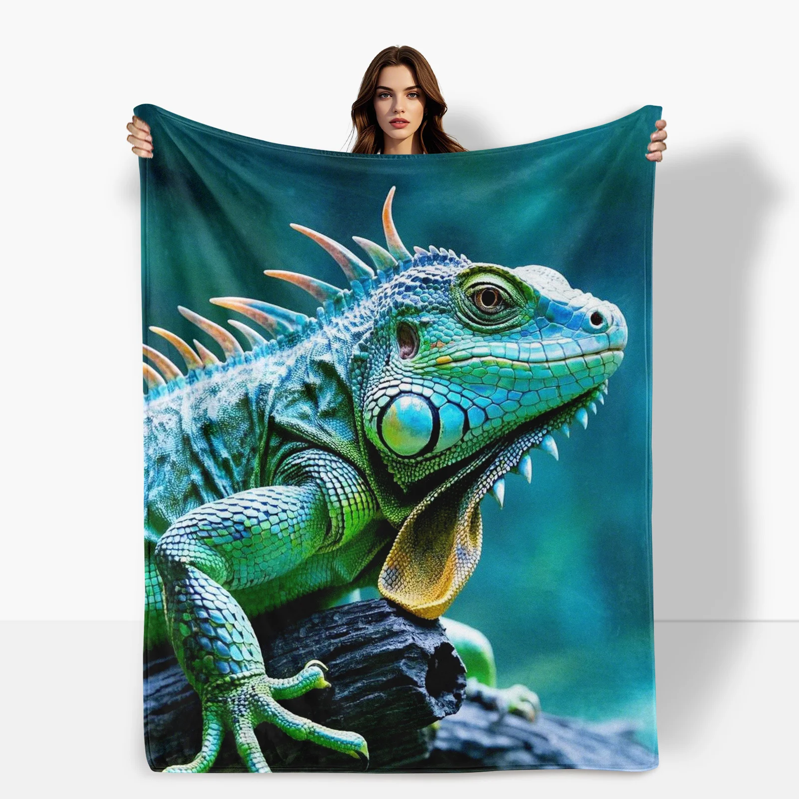 Soft And Inviting Rock Lizard Pattern Blanket Brings Comfort And Serenity To Loved Ones